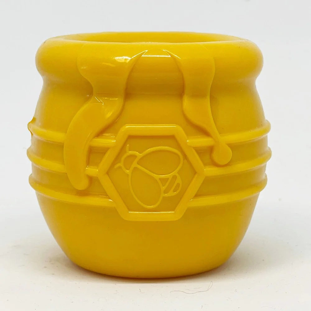SodaPup PUP-X Honey Pot Rubber Treat Dispenser Yellow