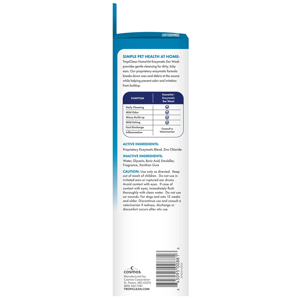 HomeVet Enzymatic Ear Wash, 4oz