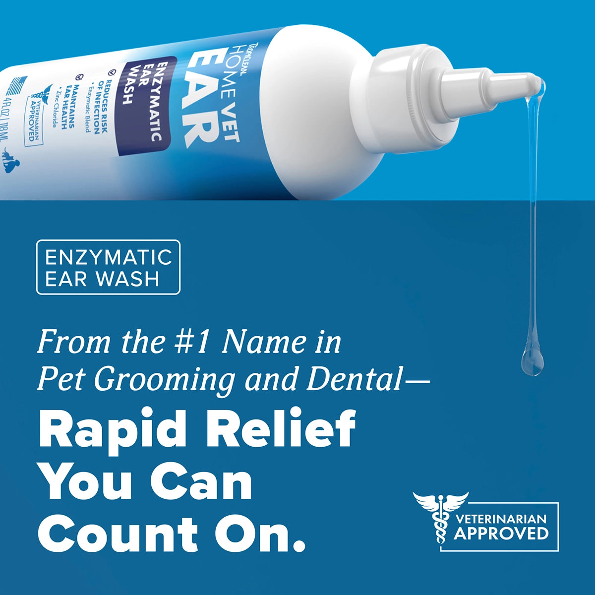 HomeVet Enzymatic Ear Wash, 4oz