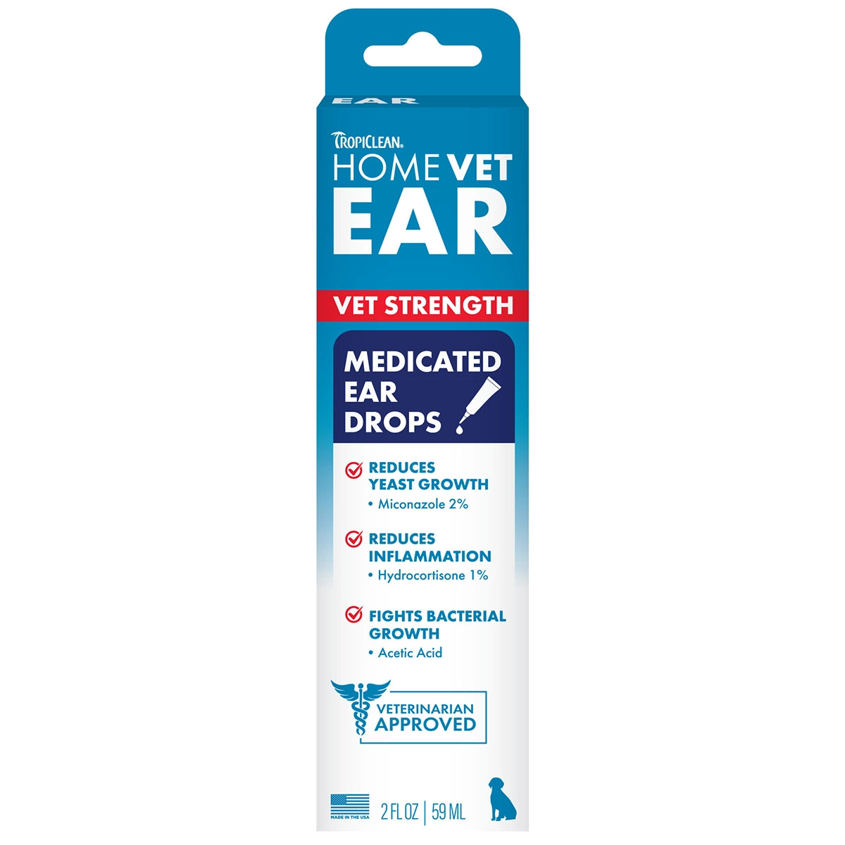 HomeVet Medicated Ear Drops, 2oz