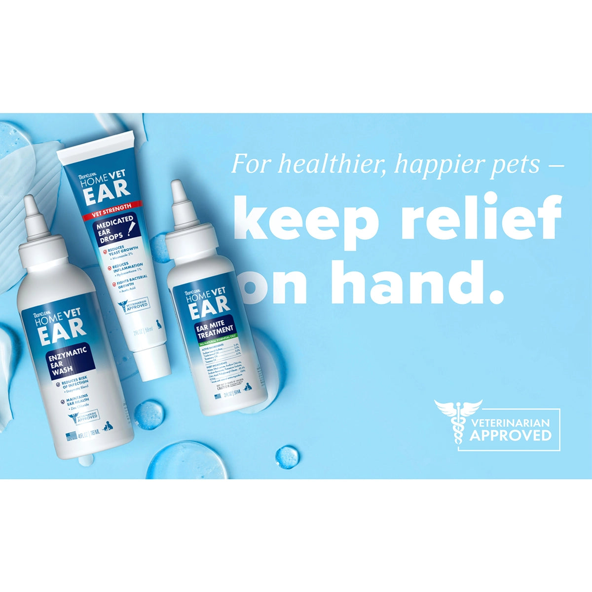 HomeVet Medicated Ear Drops, 2oz