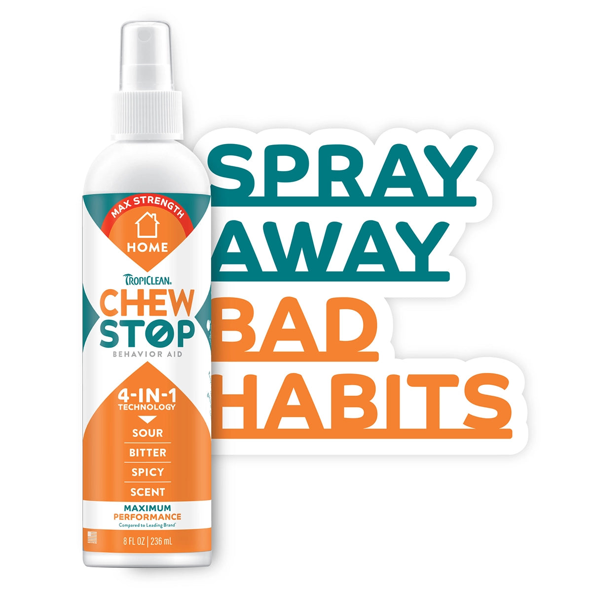 TropiClean Chew Stop Behavior Aid Home Spray, 8oz