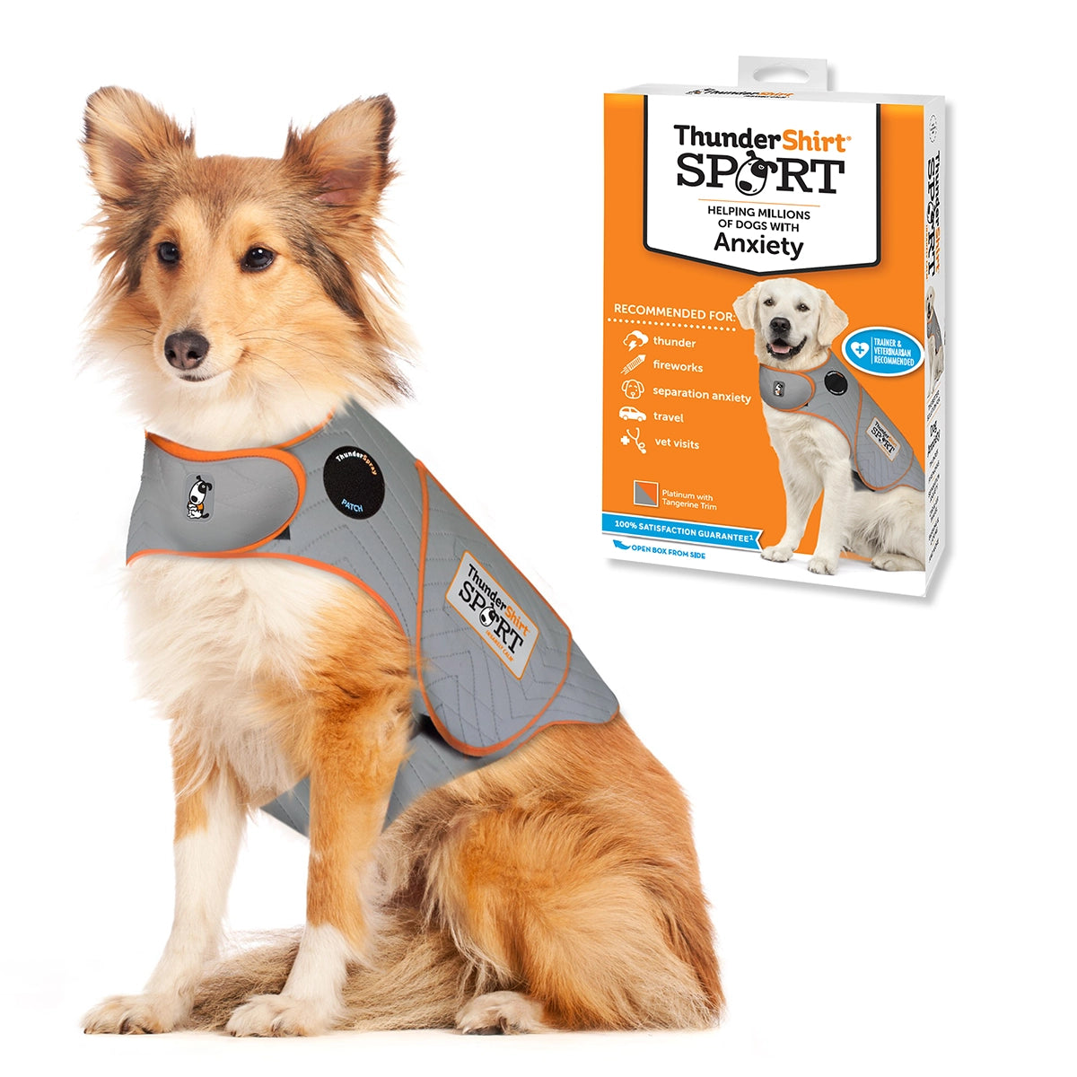 ThunderShirt for Dogs, Large, Platinum Sport - Dog Anxiety Relief Calming Vest