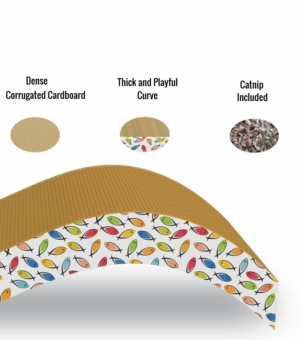 ThoozyPet Shallow Wave Cat Scratcher