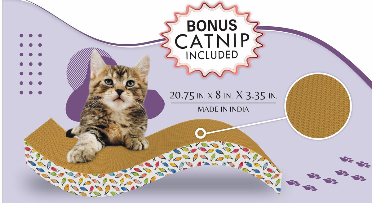 ThoozyPet Shallow Wave Cat Scratcher