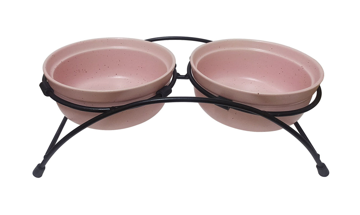 ThoozyPet Stoneware Pet Double Diner Pink 10 oz