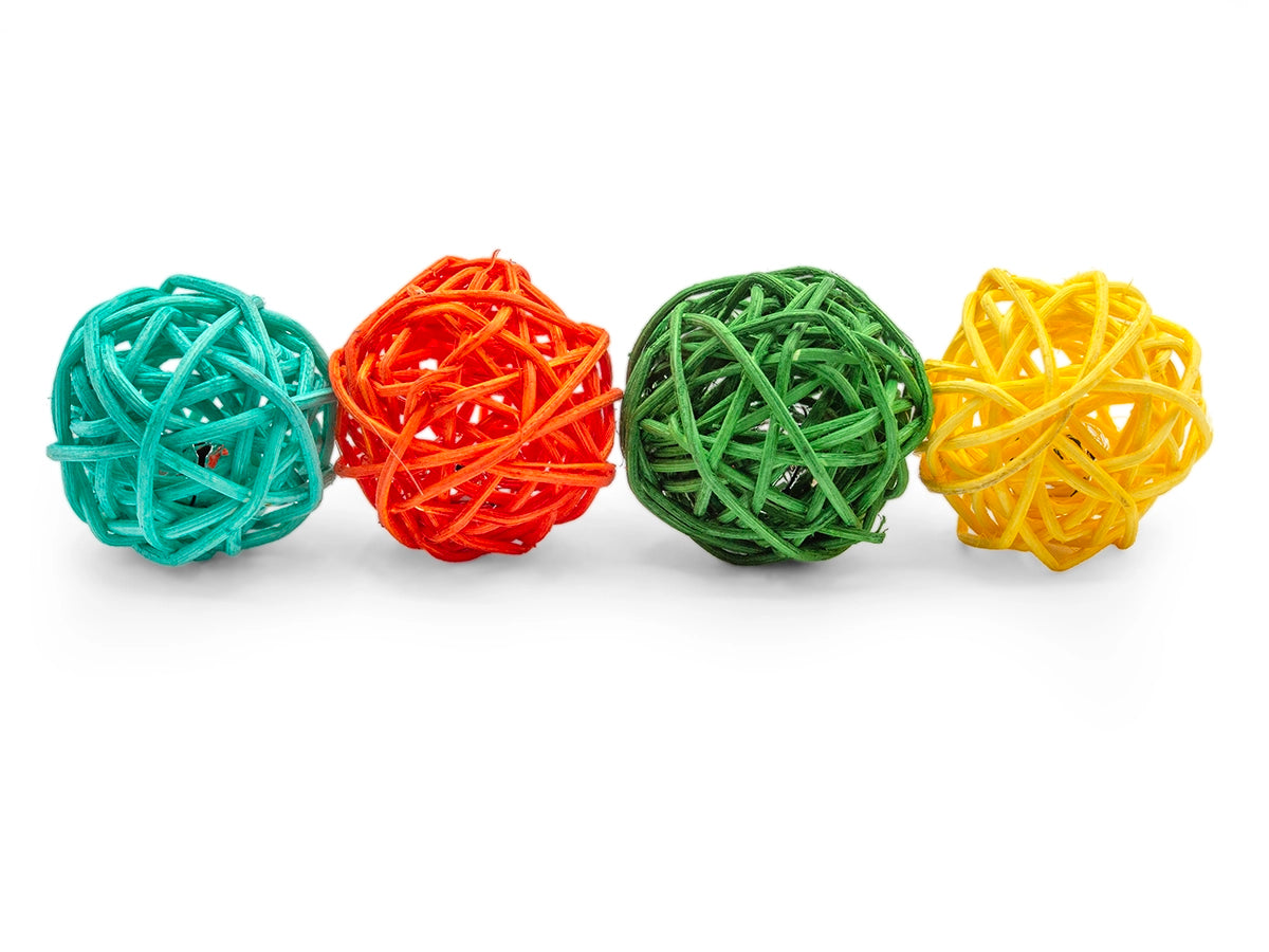 ThoozyPet 40pc Twine Ball 1.75" Bulk Cat Toy Bin