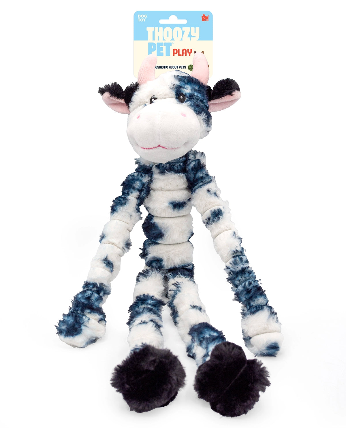 ThoozyPet Wild Tugz Cow Dog Toy 18"