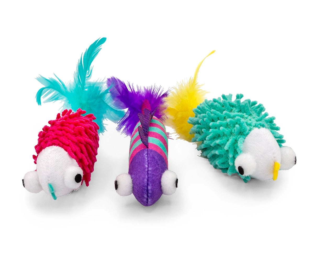 ThoozyPet Sea Life Fish Cat Toy 3pk