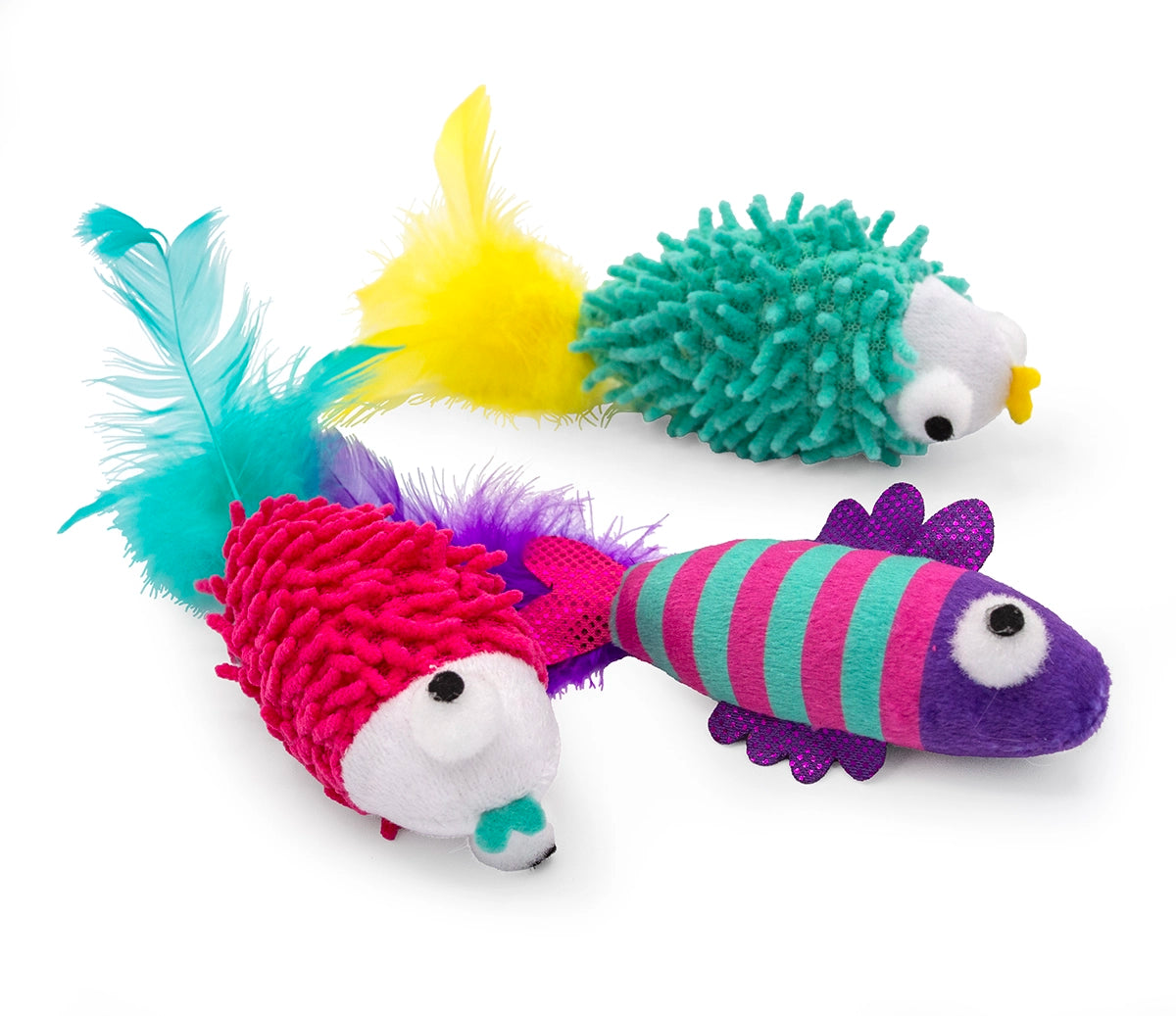 ThoozyPet Sea Life Fish Cat Toy 3pk