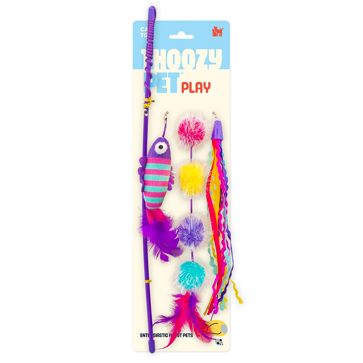 ThoozyPet Sea Life Interchangeable Teaser Cat Toy