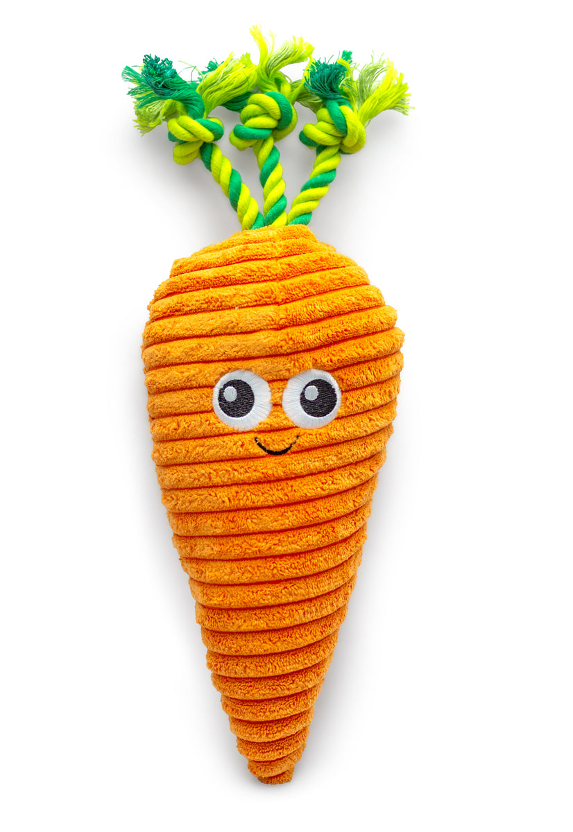 ThoozyPet Carrot Plush Dog Toy 10"