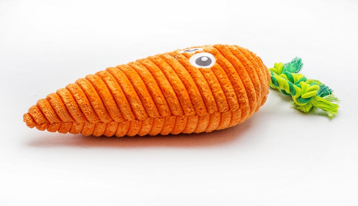 ThoozyPet Carrot Plush Dog Toy 10"