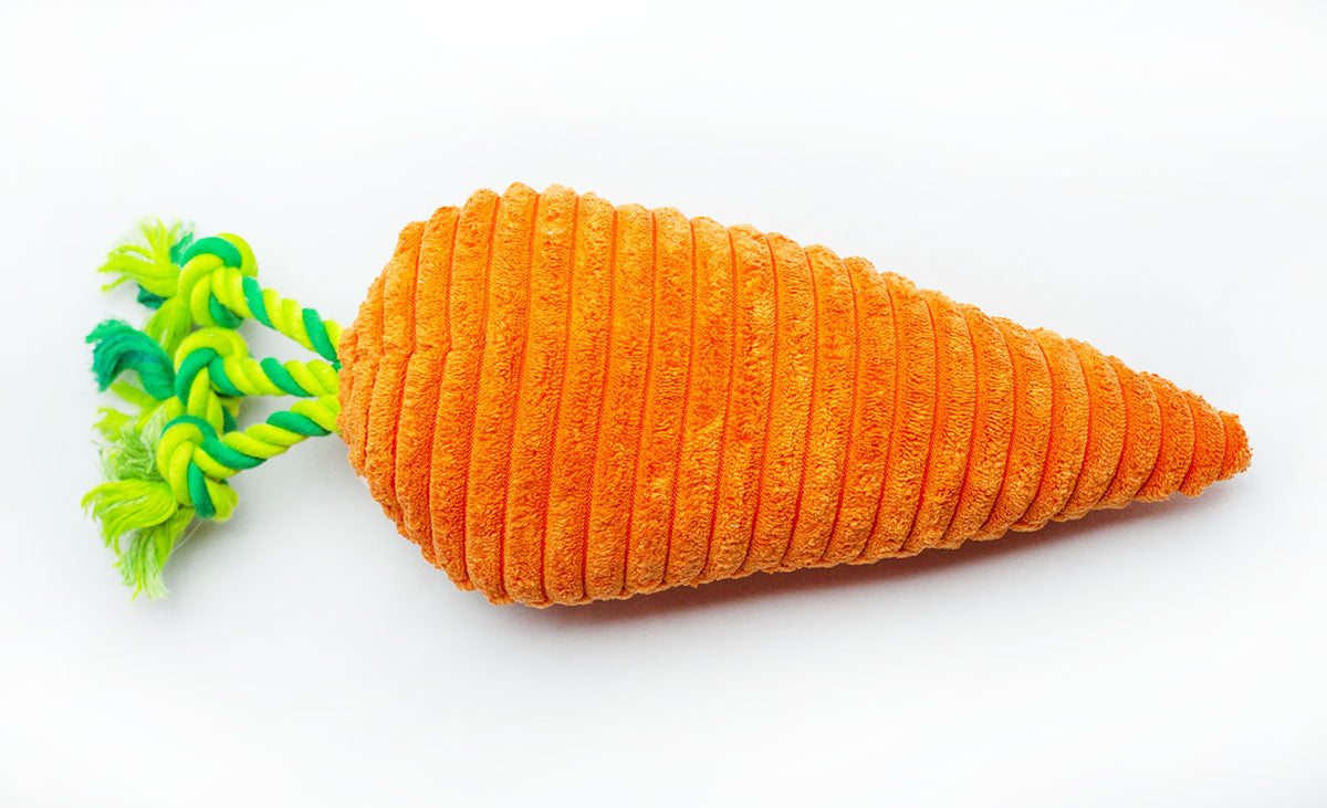 ThoozyPet Carrot Plush Dog Toy 10"