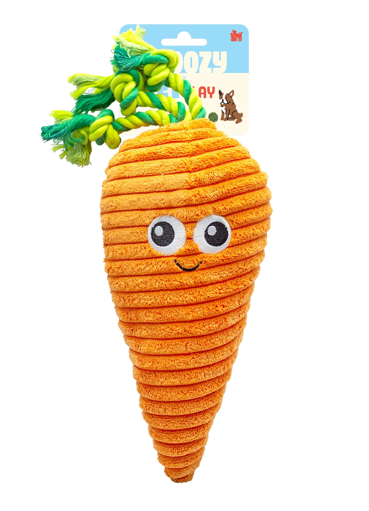 ThoozyPet Carrot Plush Dog Toy 10"