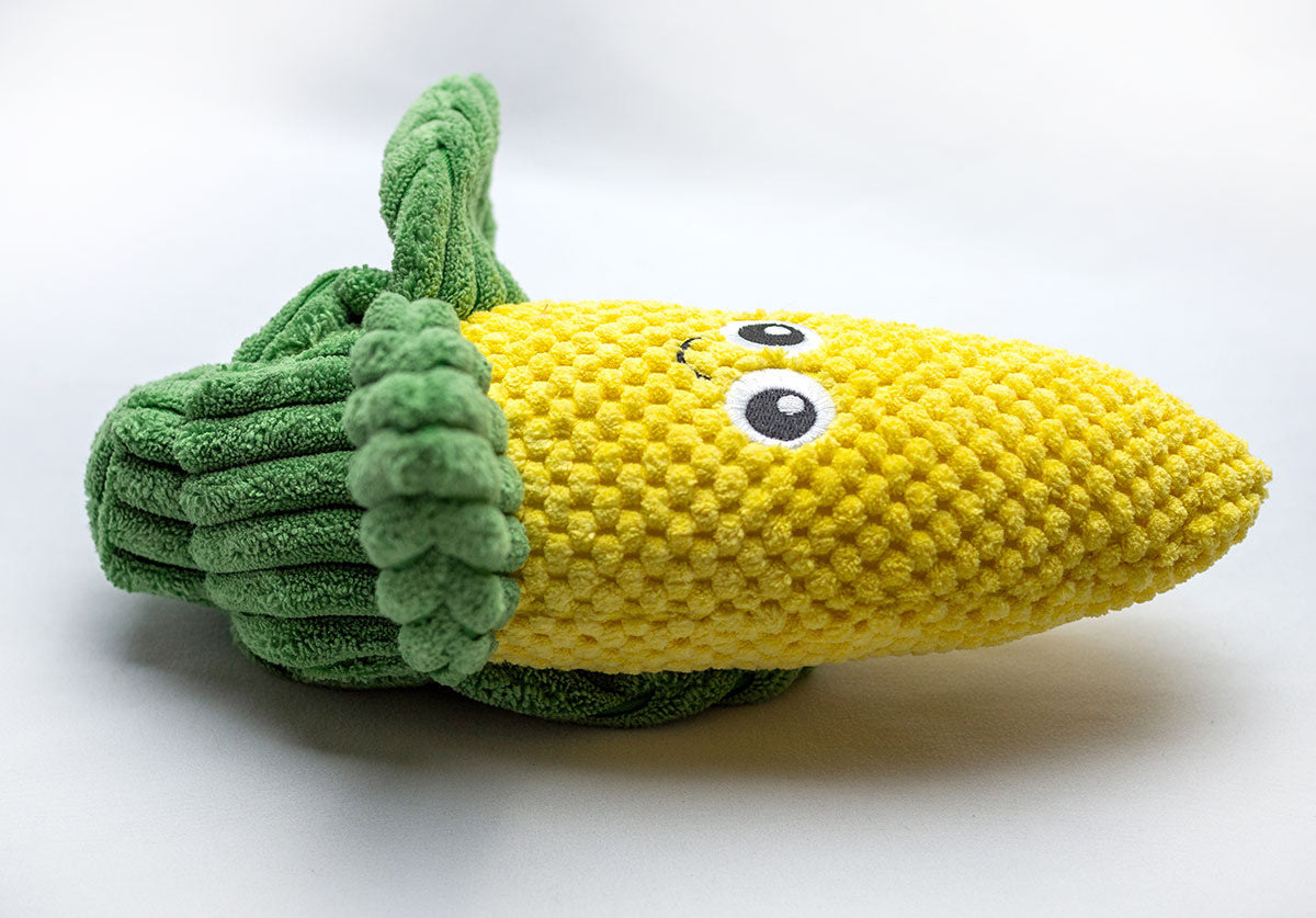ThoozyPet Corn Plush Dog Toy 10"