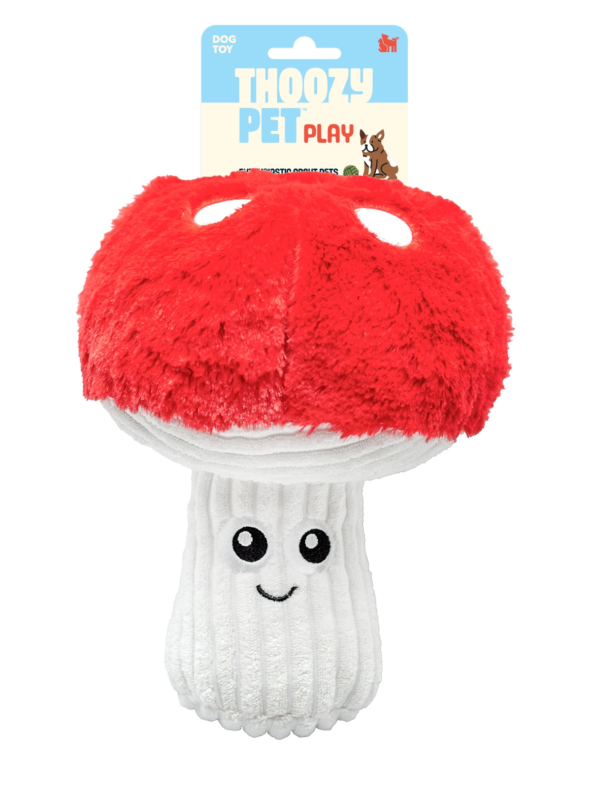 ThoozyPet Mushroom Plush Dog Toy 9"