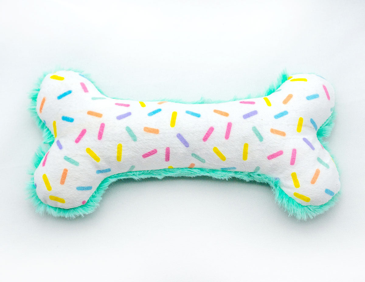 ThoozyPet Birthday Bone Small Plush Dog Toy 8"