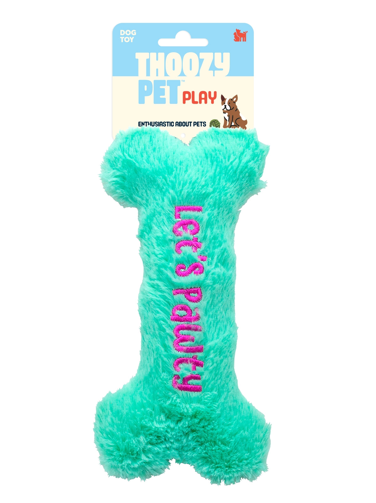 ThoozyPet Birthday Bone Small Plush Dog Toy 8"