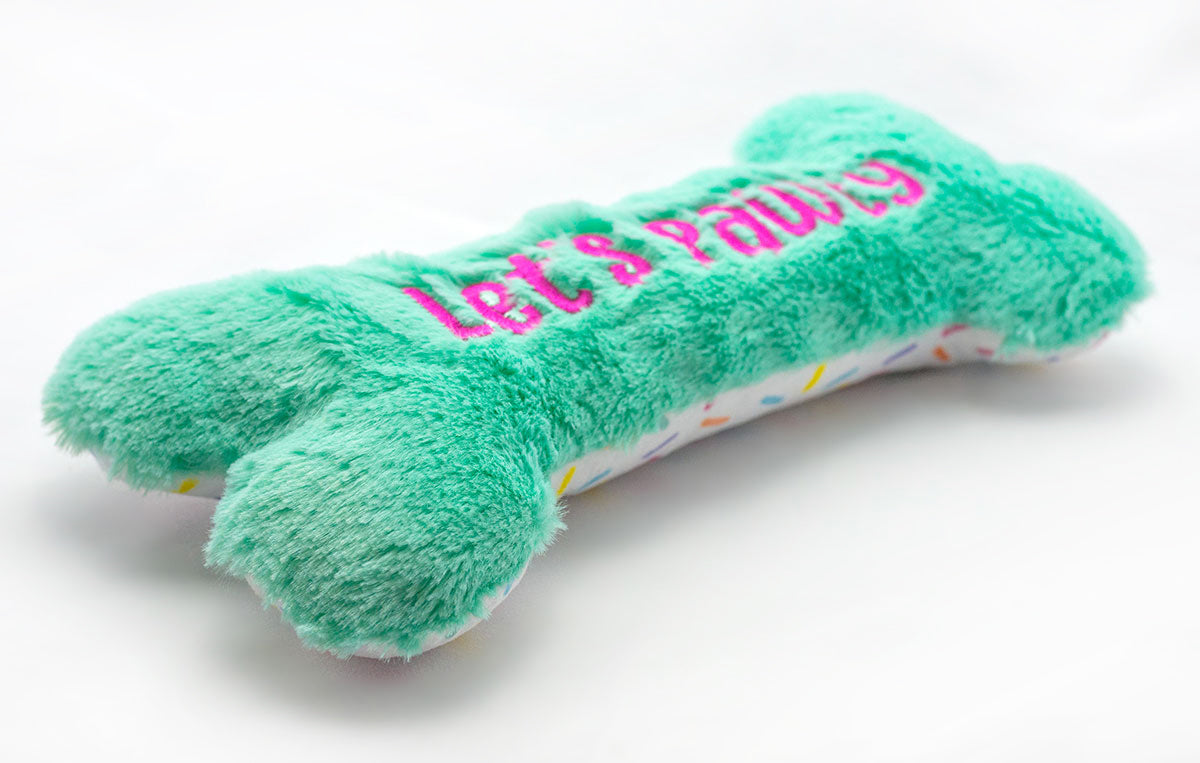 ThoozyPet Birthday Bone Large Plush Dog Toy 11"