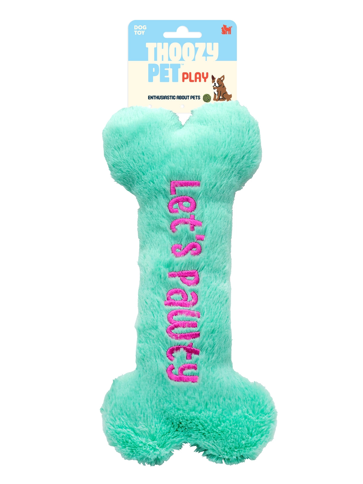 ThoozyPet Birthday Bone Large Plush Dog Toy 11"