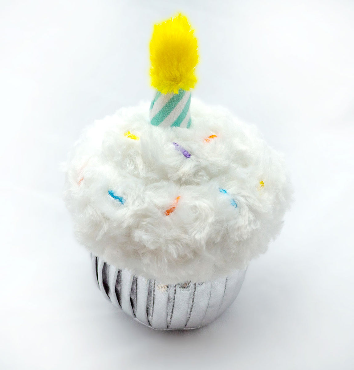 ThoozyPet Birthday Cupcake Plush Dog Toy 7"