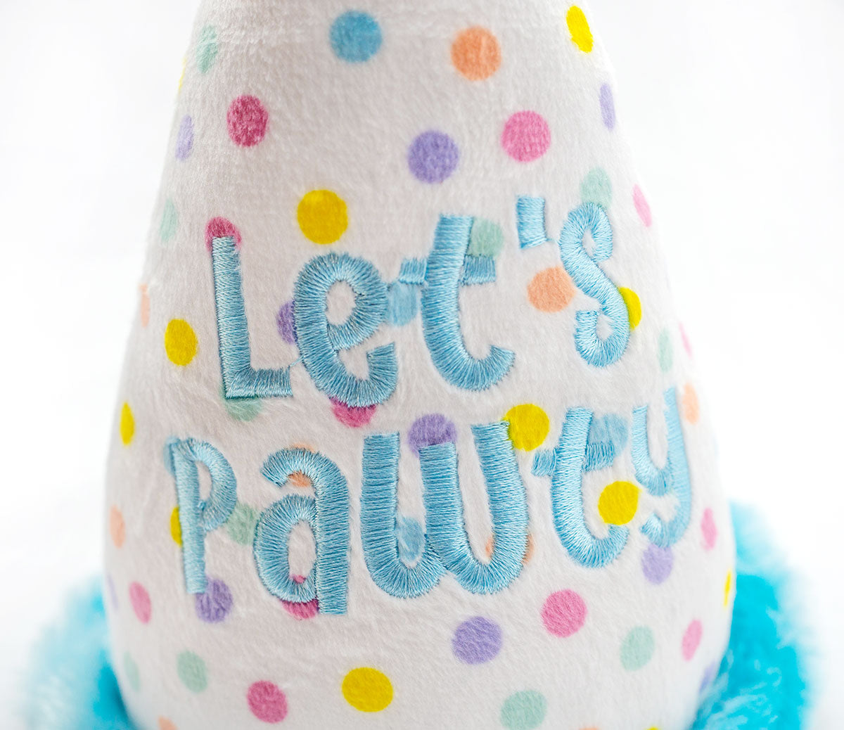 ThoozyPet Birthday Hat Blue Plush Dog Toy 7"