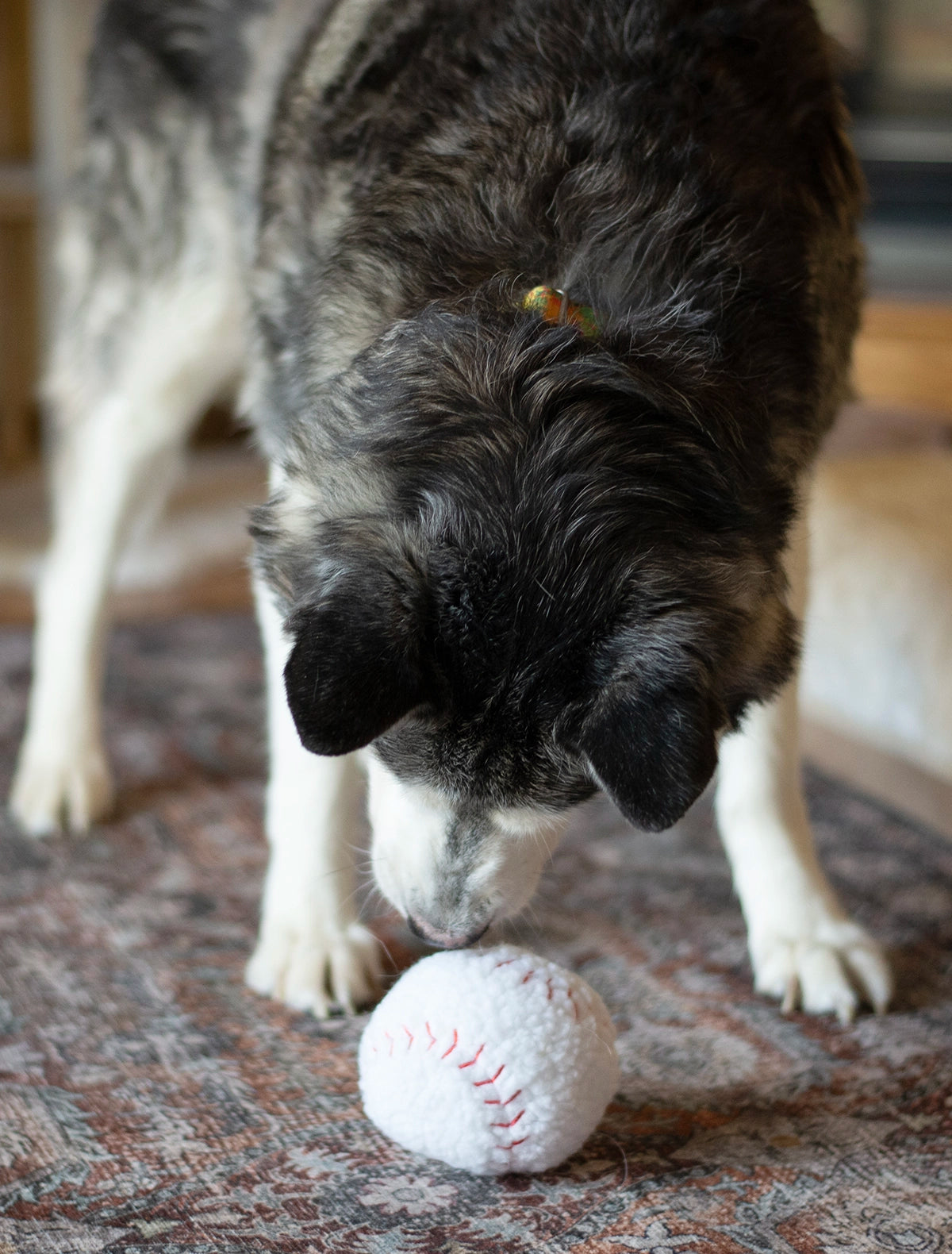 ThoozyPet Baseball Plush Dog Toy 4"