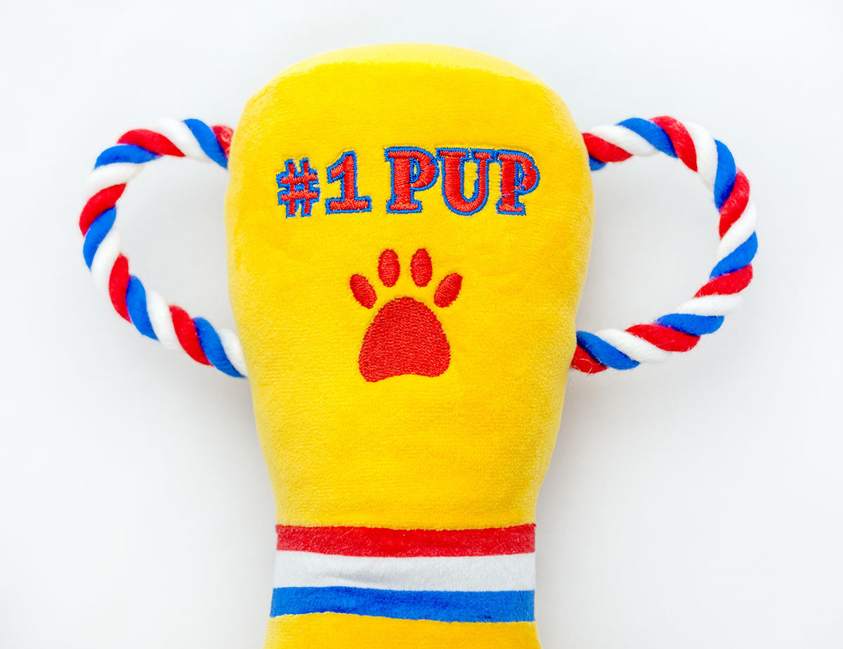 ThoozyPet #1 PUP Trophy Plush Dog Toy 9"
