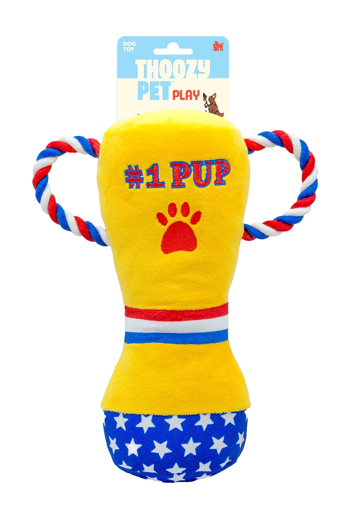 ThoozyPet #1 PUP Trophy Plush Dog Toy 9"