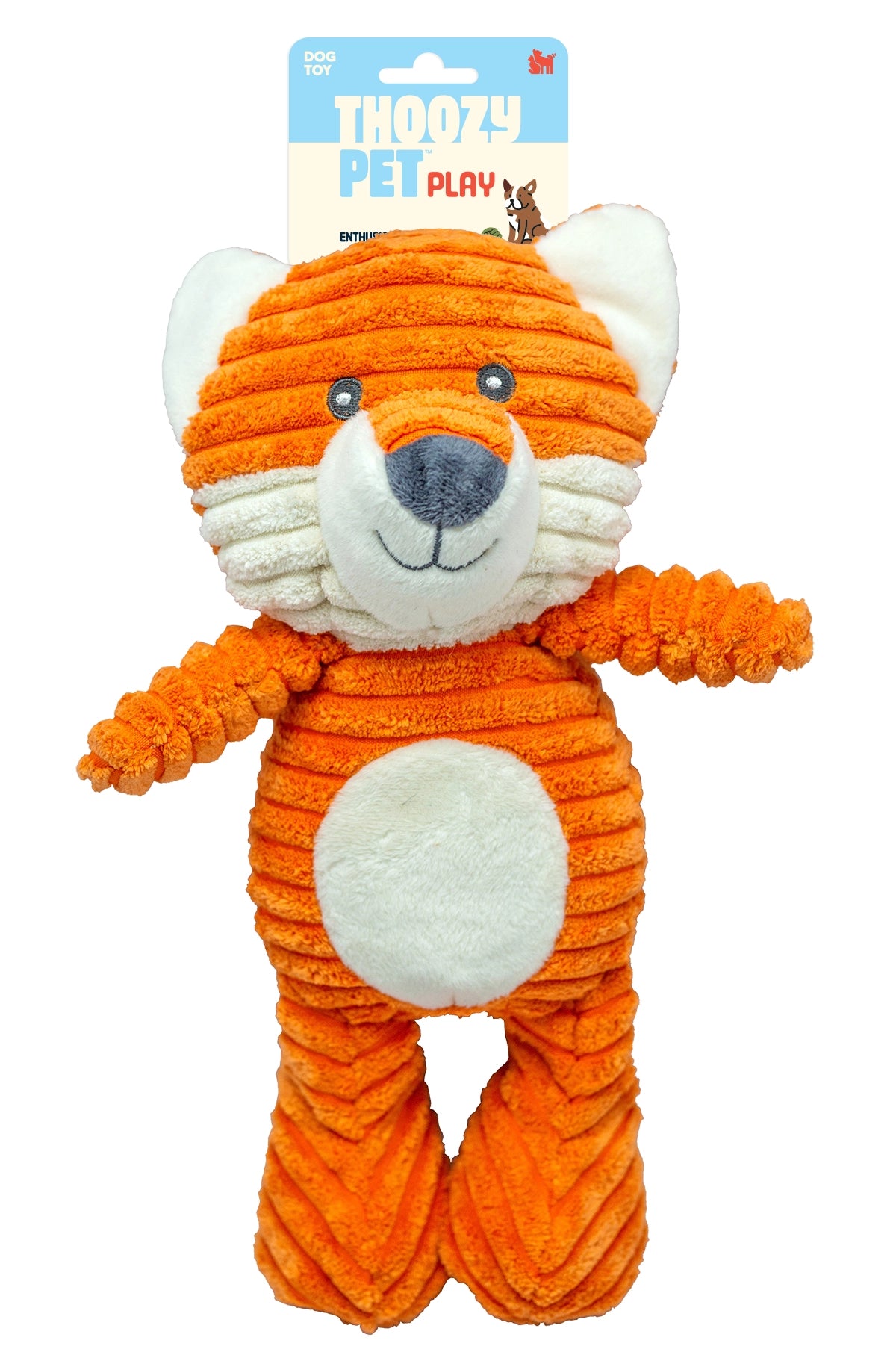 ThoozyPet Tuff & Cuddly Fox Plush Dog Toy 12.5"