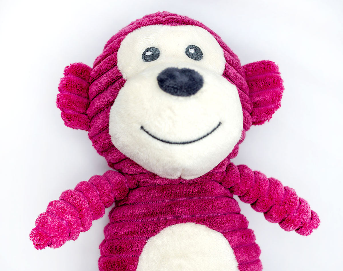 ThoozyPet Tuff & Cuddly Monkey Plush Dog Toy 12.5"