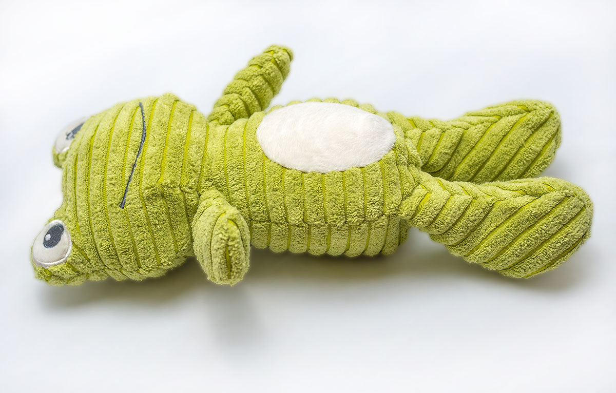 ThoozyPet Tuff & Cuddly Frog Plush Dog Toy 12.5"