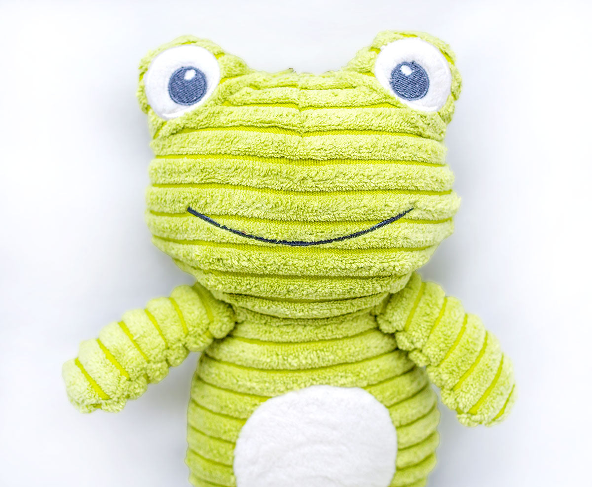 ThoozyPet Tuff & Cuddly Frog Plush Dog Toy 12.5"