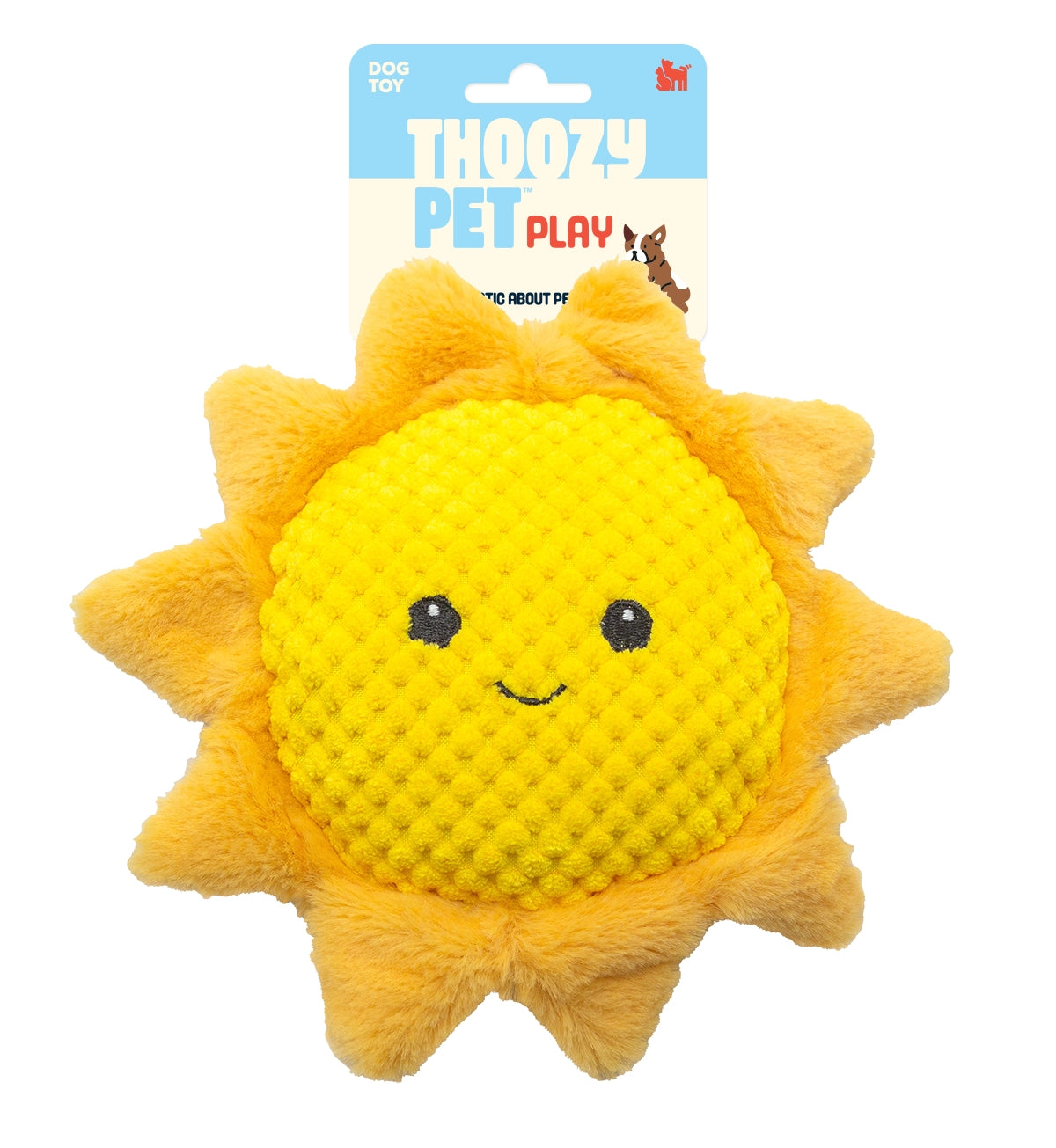 ThoozyPet Sun Plush Dog Toy 8"