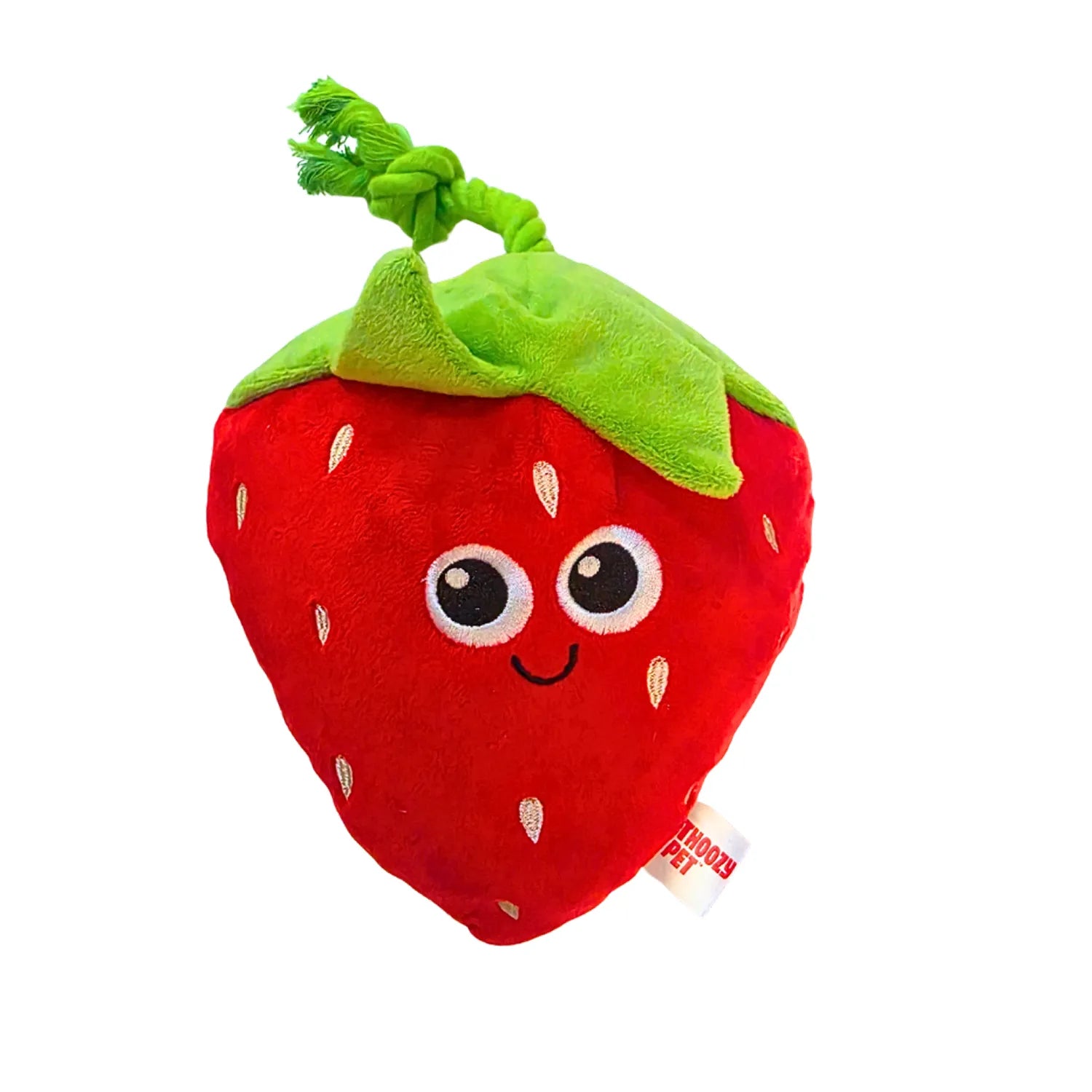 ThoozyPet Strawberry Plush Dog Toy