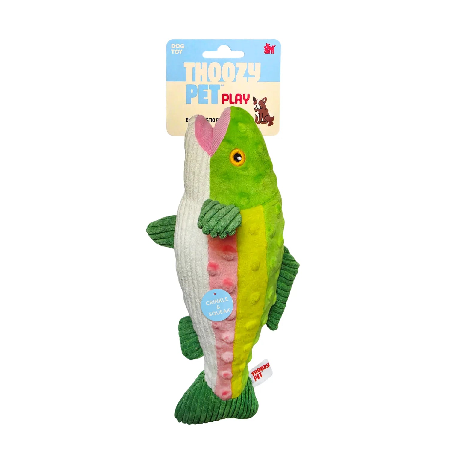 ThoozyPet Trout Plush Dog Toy 12"