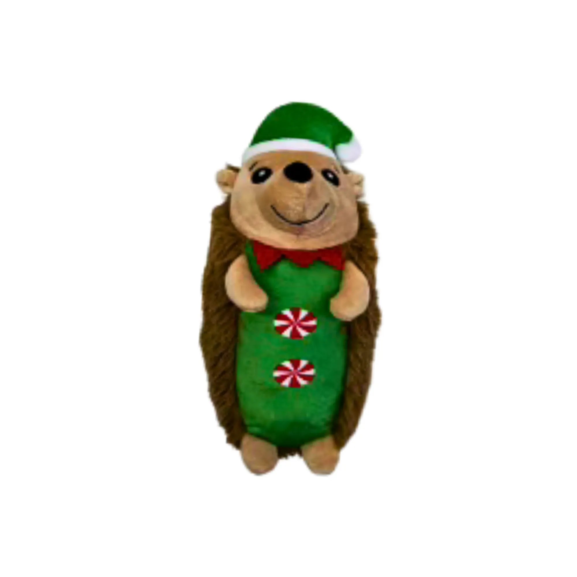 ThoozyPet Holiday Hedgehog 10" Plush Dog Toy