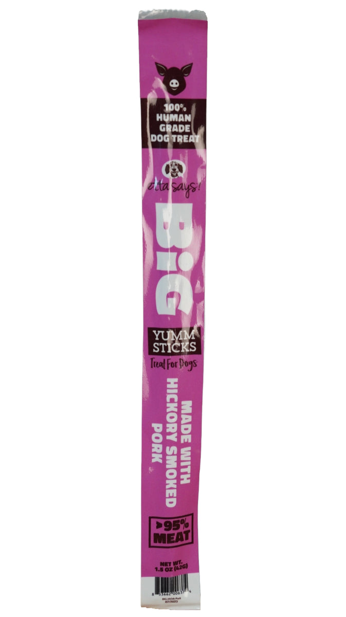 Etta Says! BIG Pork Yumm Sticks Dog Chew Display Box 24ct