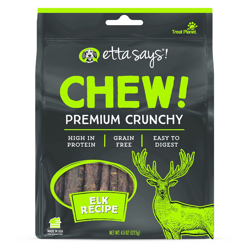 Etta Says! Chew Premium Crunchy Elk Dog Chew 4.5oz