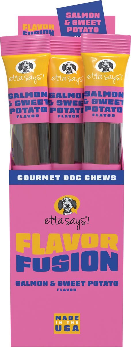 Etta Says! Flavor Fusion Dog Chew Salmon and Sweet Potato 1.5 oz 12ct