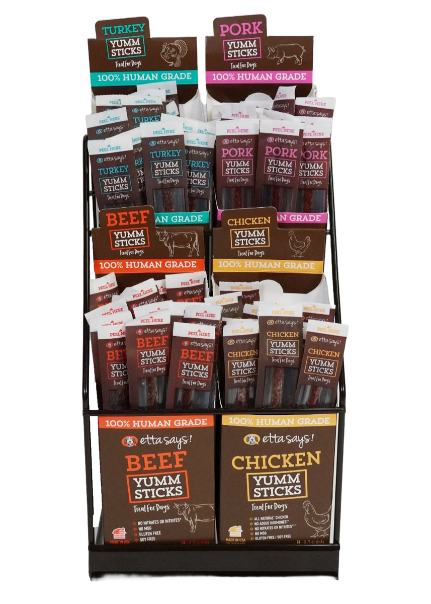 Etta Says! Yumm Stick Wire Rack 2x2 - Free with purchase of 4 boxes of Yumm Sticks *Limit 1 free stand per location