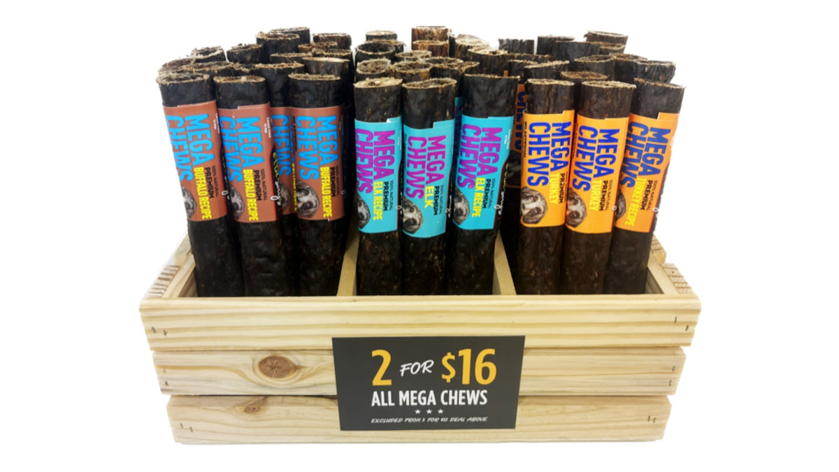 Etta Says! Mega Crunchy Dog Chew Starter Display 54ct