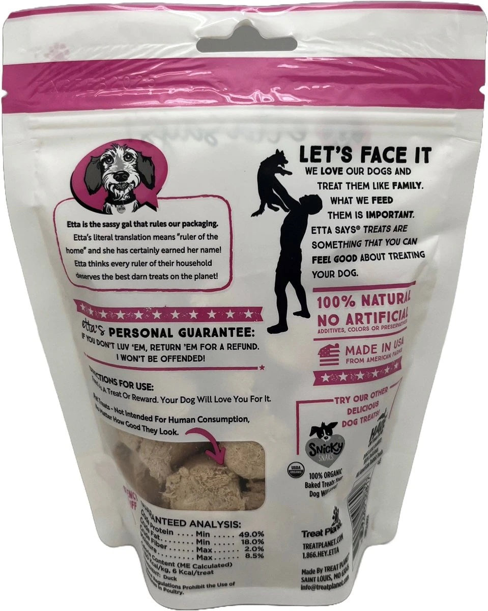Etta Says! Eat Simple! 100% Freeze Dried Dog Treats Duck 2.5oz