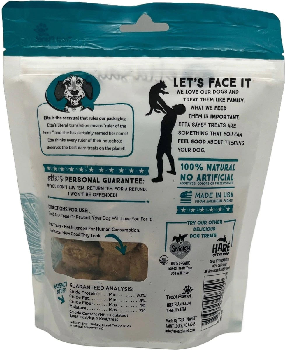 Etta Says! Eat Simple! 100% Freeze Dried Dog Treats Turkey 2.5oz