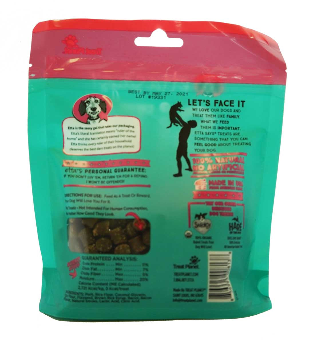 Etta Says! Sit! Dog Training Treats Bacon Recipe 6oz