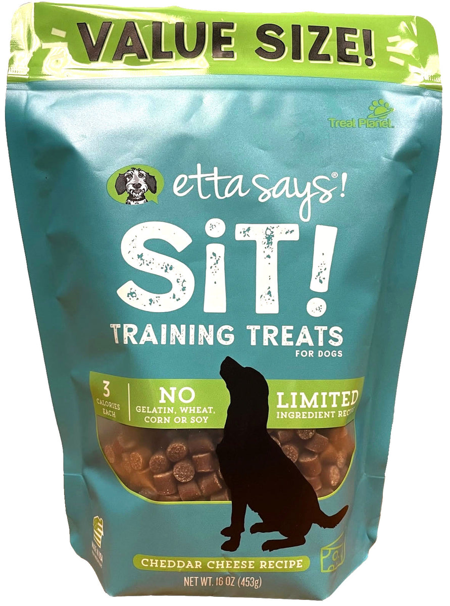 Etta Says! Sit! Dog Training Treats Cheese Recipe Value Bag 16oz