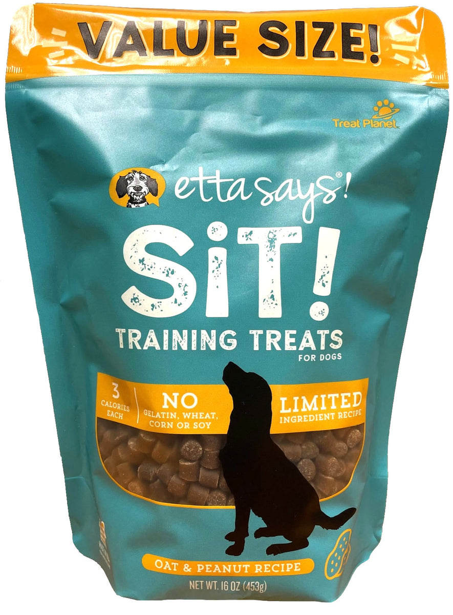 Etta Says! Sit! Dog Training Treats Peanut Butter Recipe Value Bag 16oz