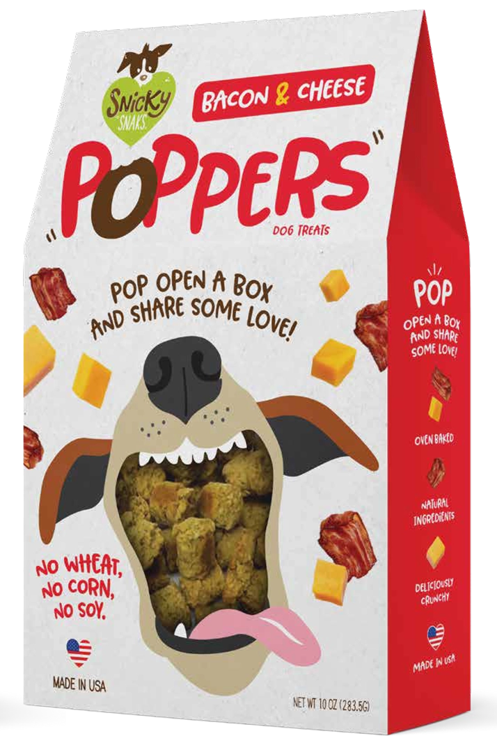 Snicky Snaks Bacon and Cheese Poppers Treat 10 oz