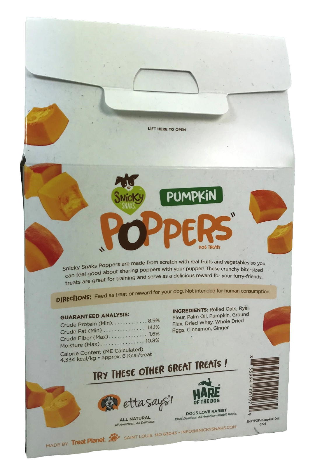 Snicky Snaks Pumpkin Poppers Treat 10 oz